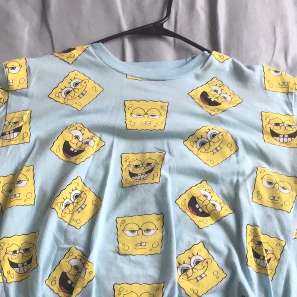 Sponge bob shirt light blue